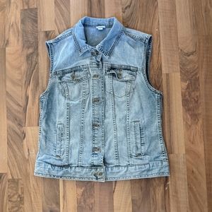 Merona Light Denim Wash Trucker Vest